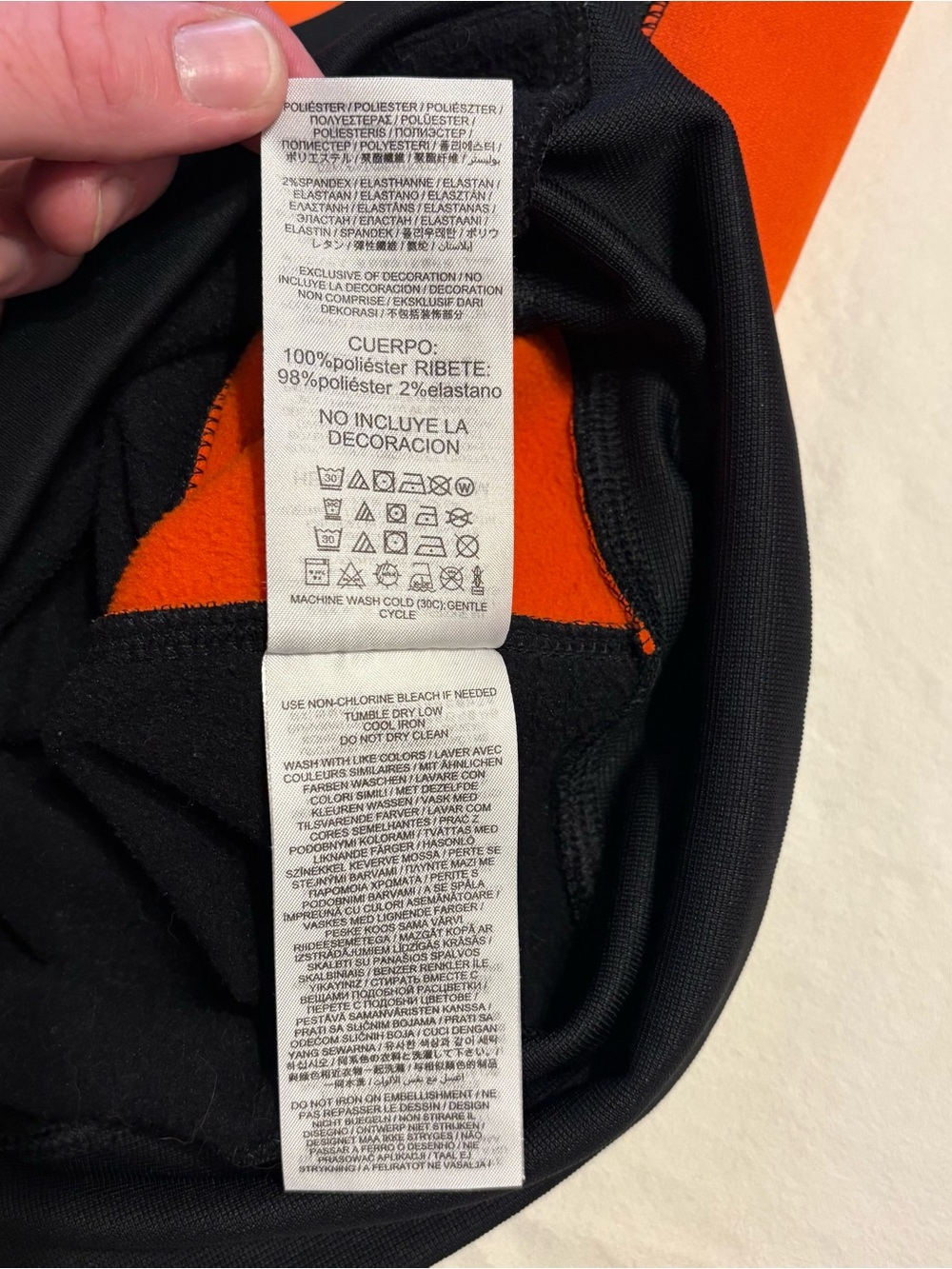 Nike Cincinnati Bengals Color Block Fleece Performance Pullover Hoodie size S - Picture 8 of 12